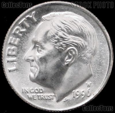 1996-W Roosevelt Dime Gem BU (Brilliant Uncirculated)
