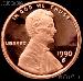 1990-S Lincoln Memorial Penny Lincoln Cent Gem PROOF RED Penny