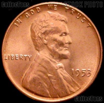 1953 Lincoln Wheat Cent GEM BU RED Penny for Album