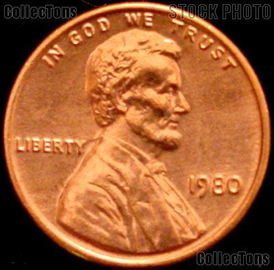 1980 Lincoln Memorial Cent GEM BU RED Penny
