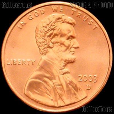 2003-D Lincoln Memorial Cent GEM BU RED Penny