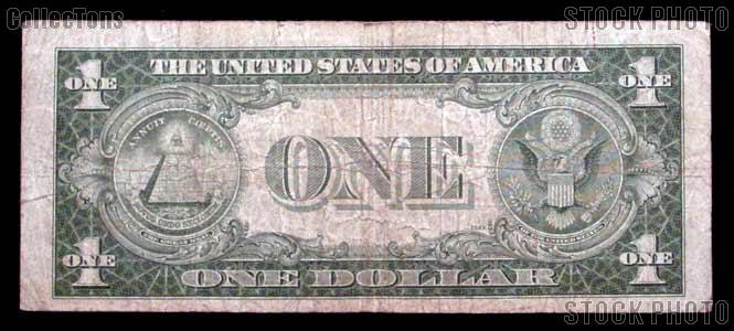 One Dollar Bill North Africa Note Yellow Seal US Currency Good or Better