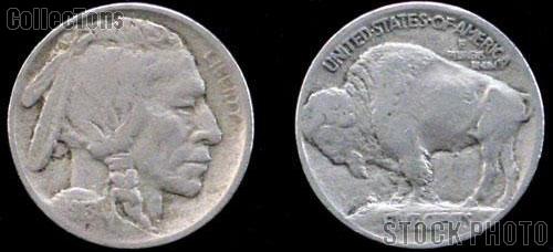1913 Buffalo Nickel Type 1 FIVE CENTS on Raised Ground One Coin G+ Condition