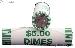 2017-P Roosevelt Dime Bank Wrapped Roll 50 Coins Gem BU