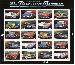 2008 Fins and Chrome 42 Cent US Postage Stamp Unused Sheet of 20 Scott #4353 - #4357