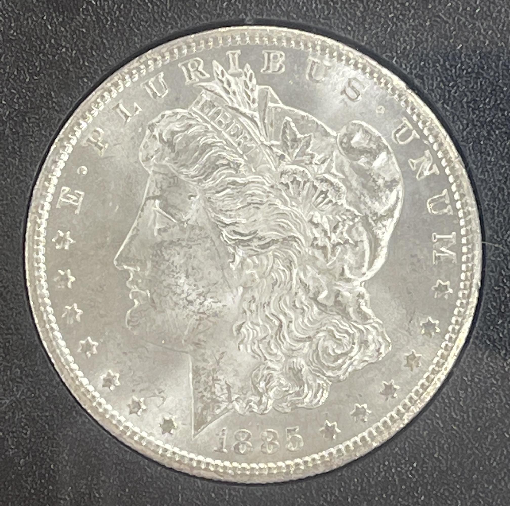 1885-CC Morgan Silver Dollar - BU in GSA Holder
