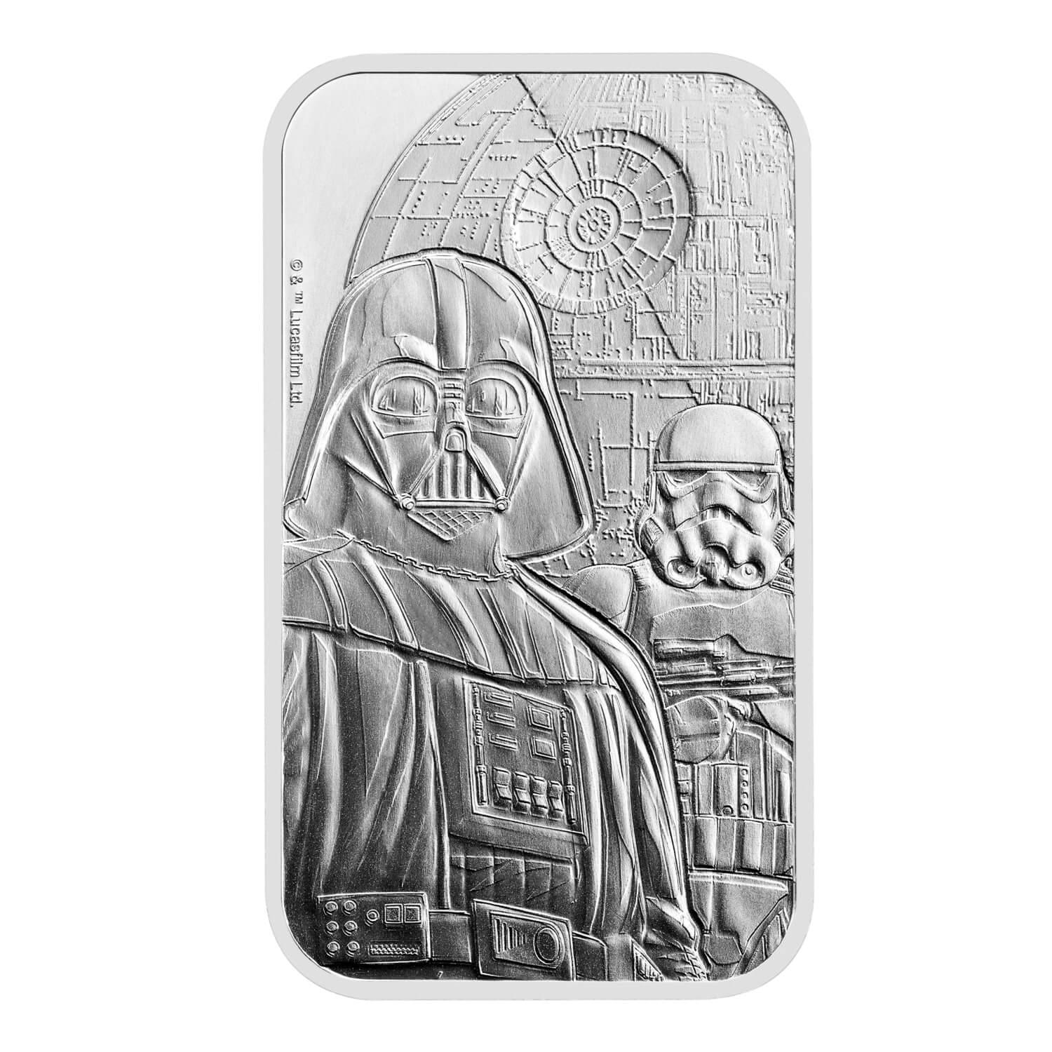 Star Wars Dark Side 1oz Silver Bullion Bar .9999 by The Royal Mint
