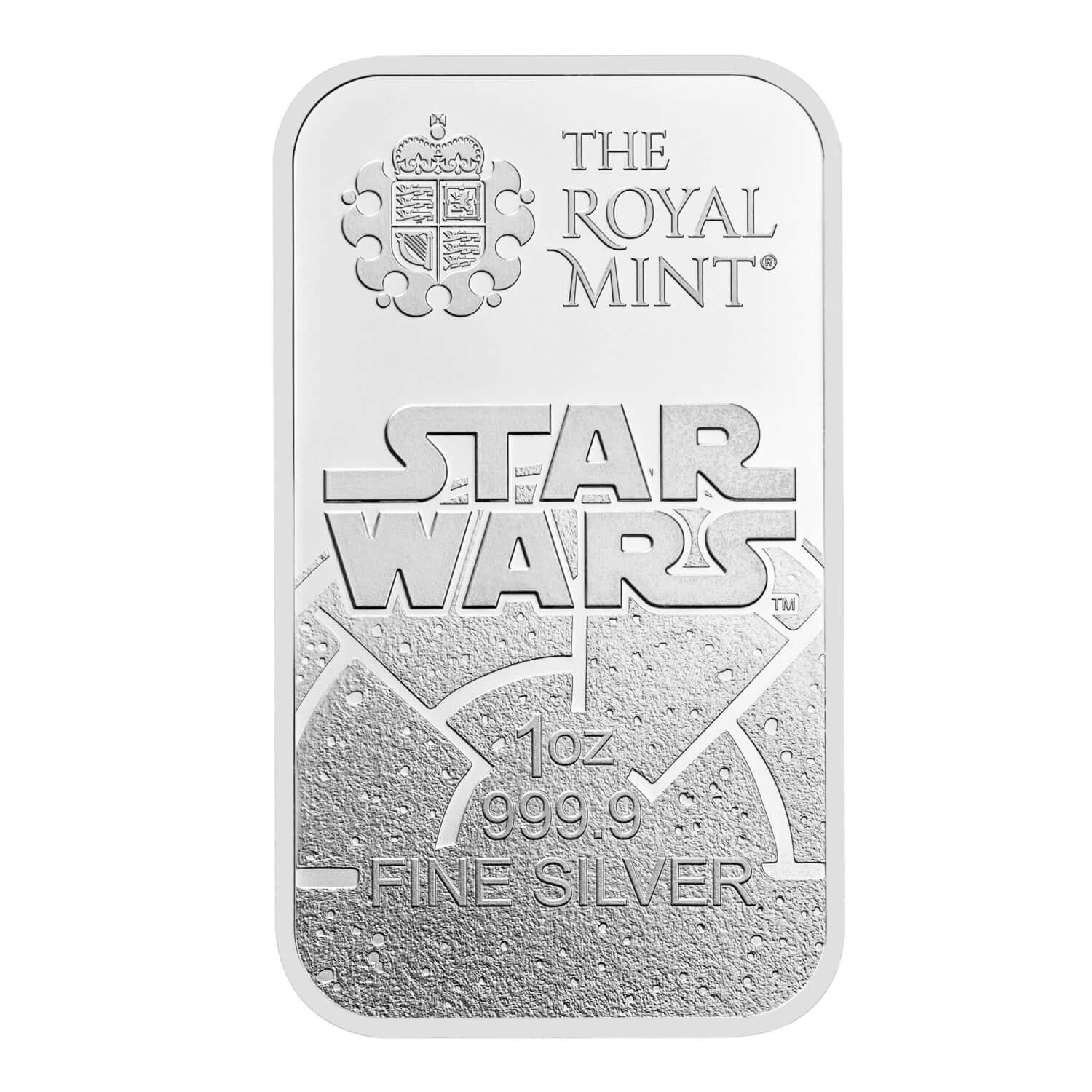 Star Wars Dark Side 1oz Silver Bullion Bar .9999 by The Royal Mint