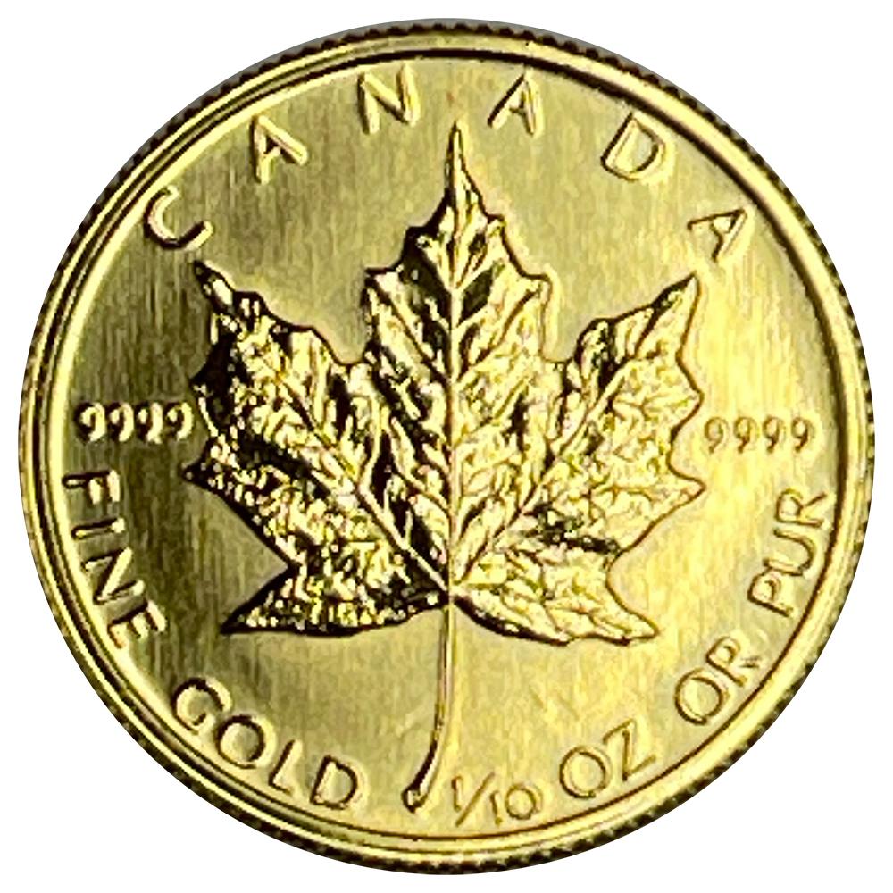 $5 GOLD Canada Maple Leaf Coin * 1/10th Ounce