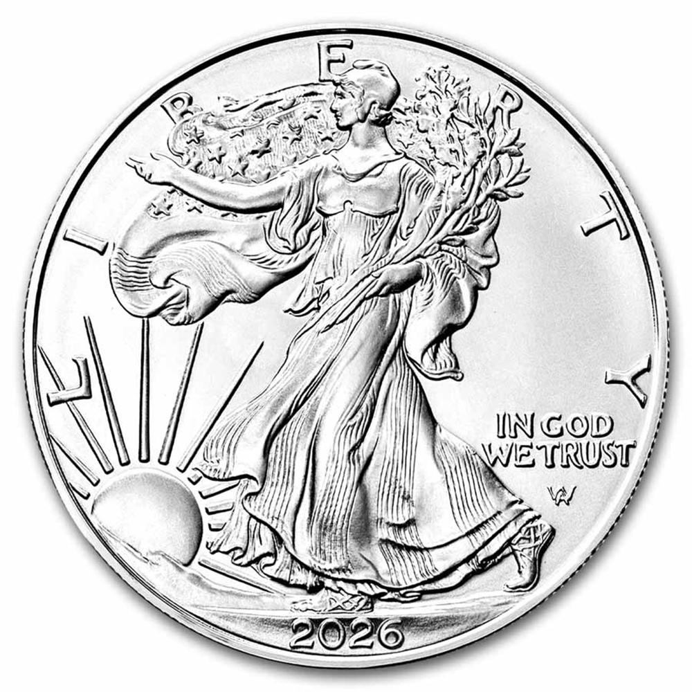 2026 American Silver Eagle Dollar BU 1oz Silver Uncirculated Coin