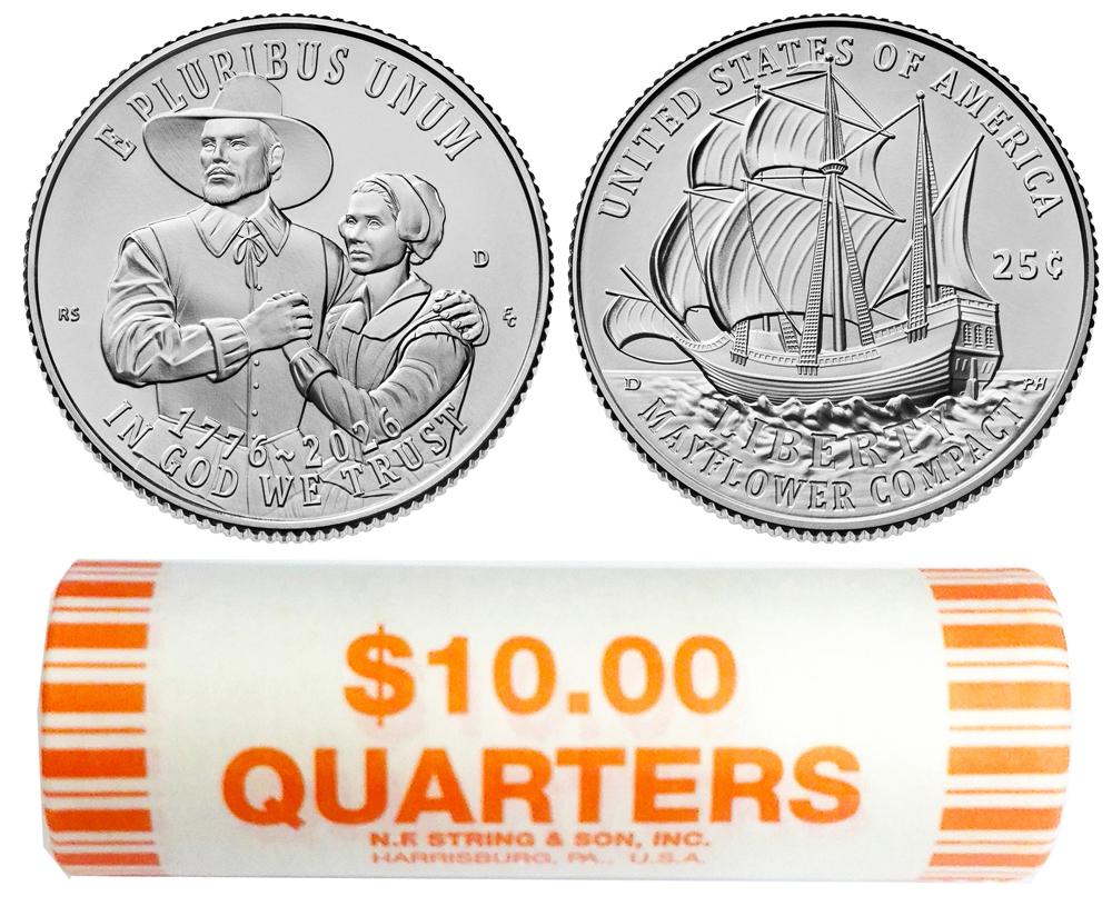 2026-D Mayflower Semiquincentennial Quarter ROLL GEM BU