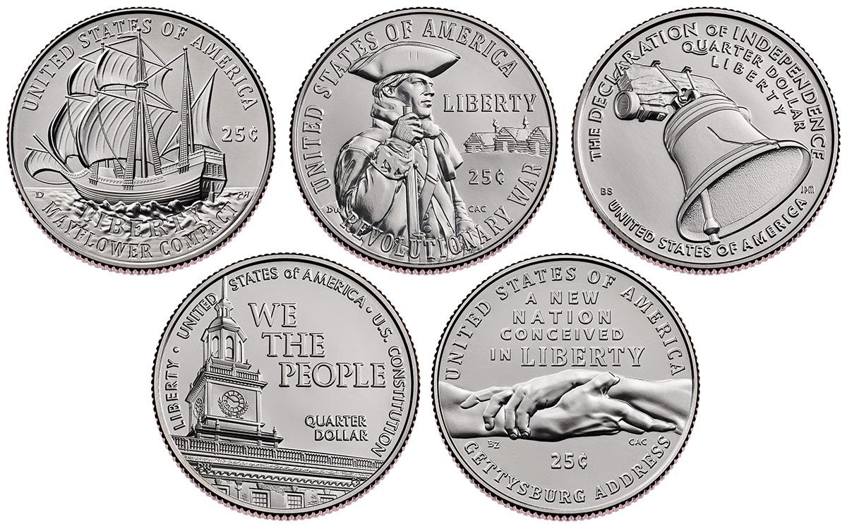 2026 Semiquincentennial Quarters Complete Set Denver (D) Mint Uncirculated (5 Coins)