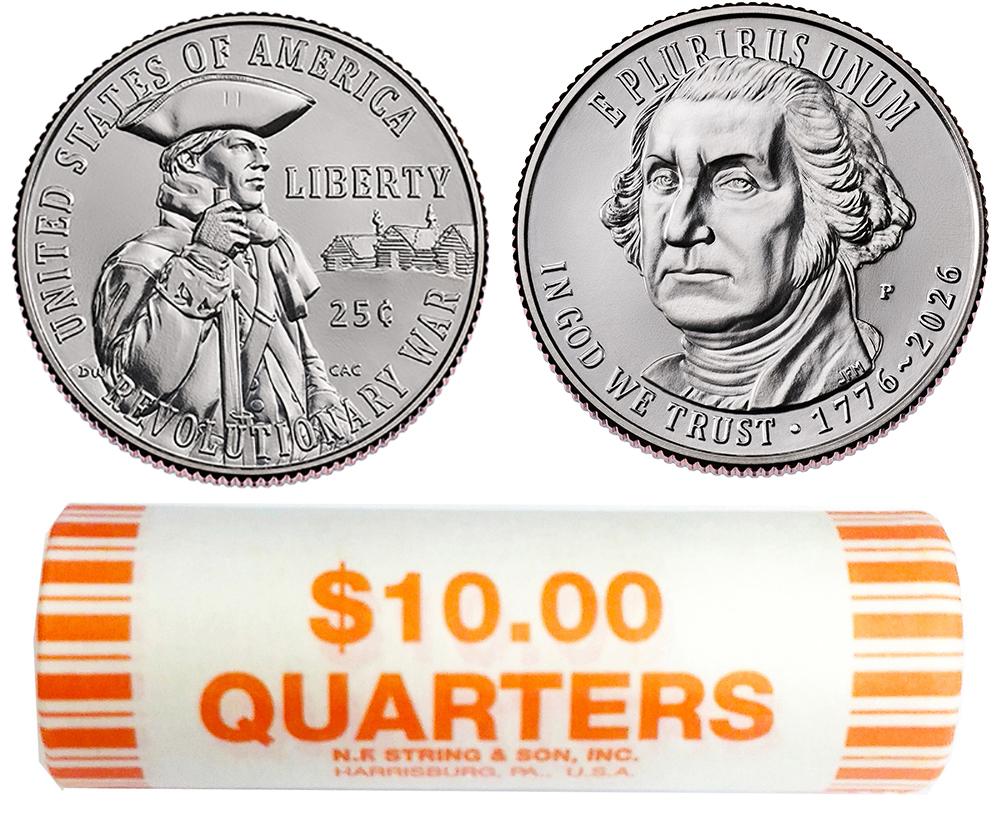 2026-P Revolutionary War Semiquincentennial Quarter ROLL GEM BU