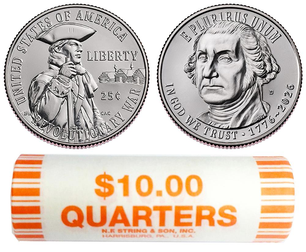 2026-D Revolutionary War Semiquincentennial Quarter ROLL GEM BU
